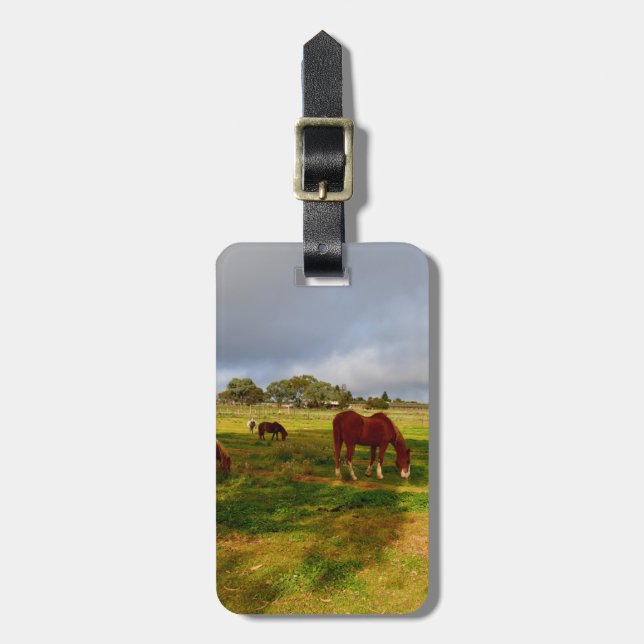 À Bagage Étiquette Des Ponies Et Châtaignes De Toscane, Bag (Devant Vertical)