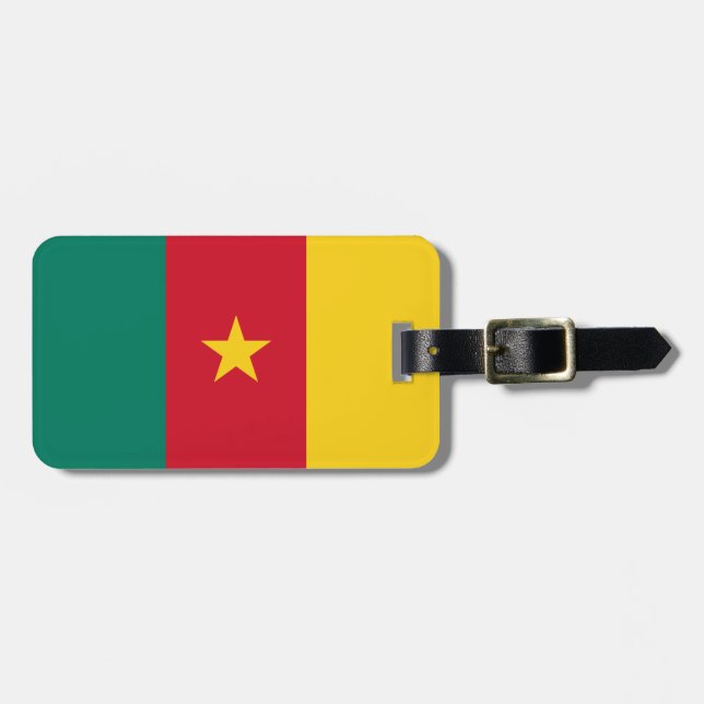 À Bagage Étiquette du drapeau camerounais (Devant horizontal)
