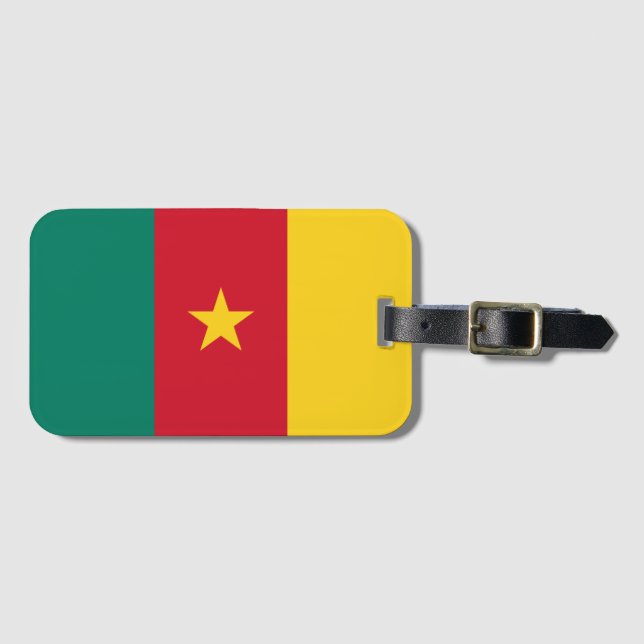 À Bagage Étiquette du drapeau camerounais (Devant Horizontal)