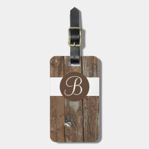 À Bagage Étiquette faite sur commande en bois rustique de