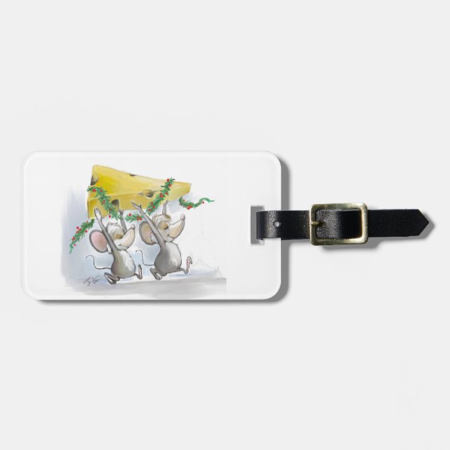 À Bagage Étiquette Joyeuse souris et bagages Mac (Devant horizontal)