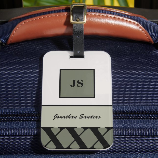 À Bagage Étiquette Masculine monogramme Neutre (Insitu Rectoal 2)