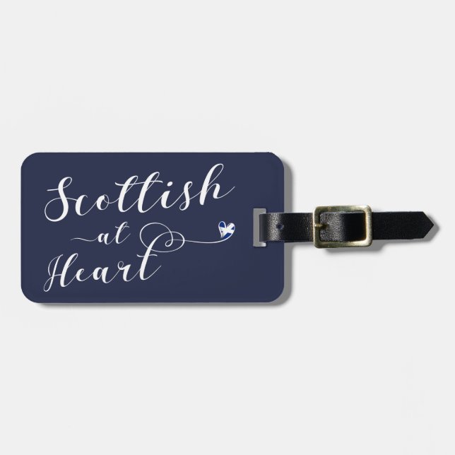 À Bagage Étiquette Scottish At Heart Luggage (Devant horizontal)