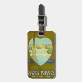 À Bagage Étiquette vintage d'affiche de voyage d'express de