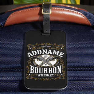 À Bagage Étiquette Whiskey personnalisé Bourbon Vintage Gun