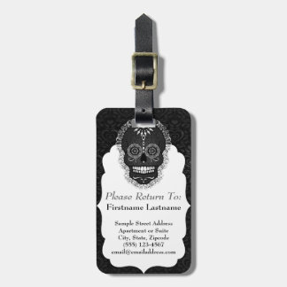 À Bagage Feliz Muertos - étiquette de coutume de crâne de