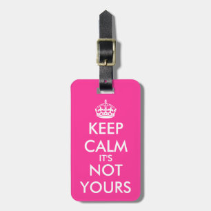 À Bagage Funny Pink Keep Calm étiquette de bagages de voyag