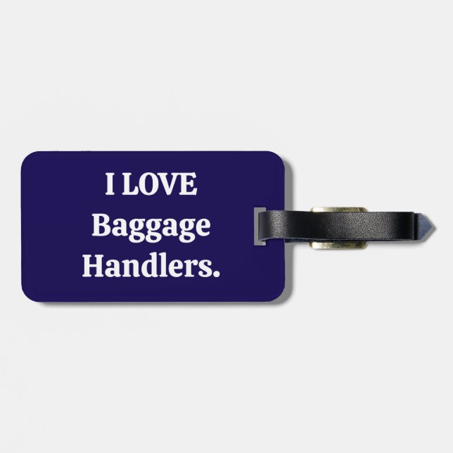 À Bagage J'aime les gestionnaires de bagages étiquette de b (Dos horizontal)