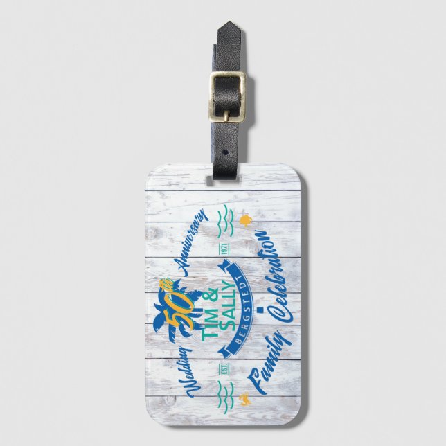 À Bagage La 50e étiquette de bagages de Tim & Sally (Devant Vertical)