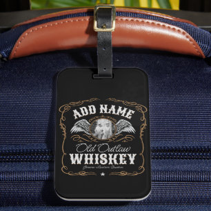 À Bagage Old Moonshine Whiskey Étiquette AJOUTER PHOTO Nom 