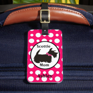 À Bagage Scottie chien étiquette bagage, Scottie maman baga