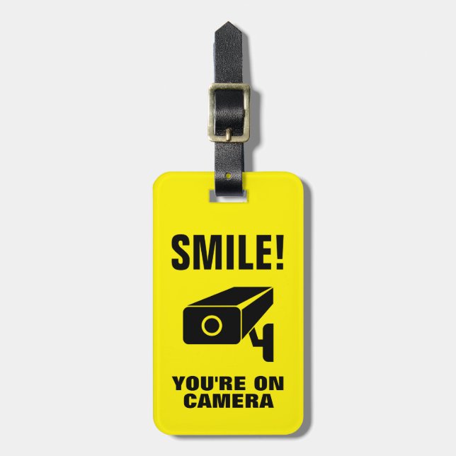 À Bagage Souriez que vous êtes sur la caméra, les étiquette (Devant Vertical)