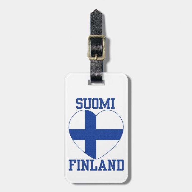 À Bagage Suomi Finland, étiquette personnalisée (Devant Vertical)