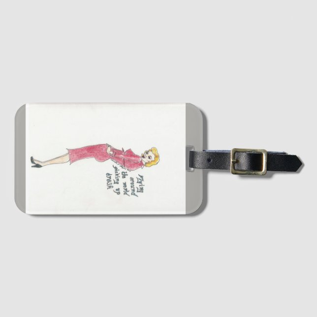 À Bagage "Volant autour du monde étiquette de sac prenant (Devant Horizontal)