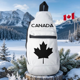 À Bandoulière CANADA. Drapeau canadien. Patriotique. Sac banane