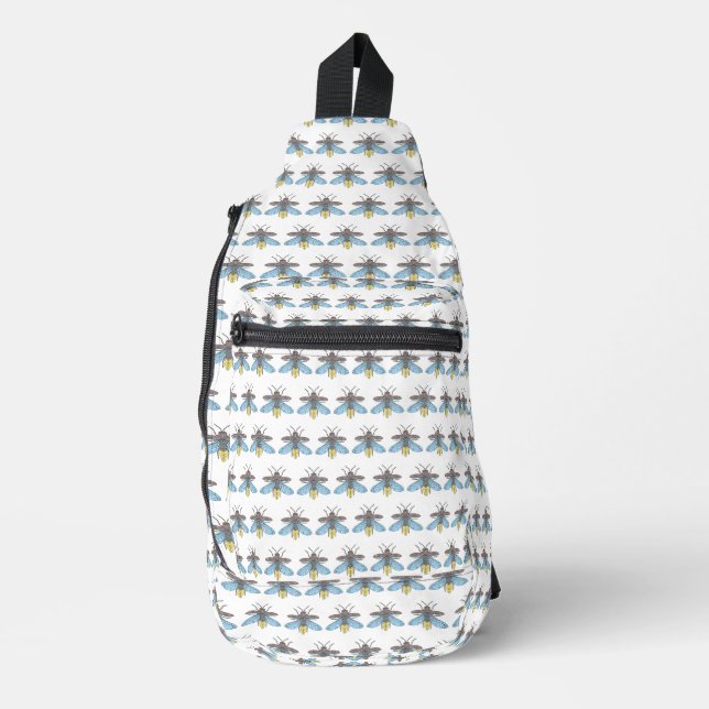 À Bandoulière Lucioles (blanc) - Sac banane (Recto)