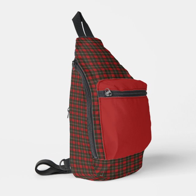 À Bandoulière MacGregor Clan écossais moderne Sac Tartan Sling (Coin gauche)