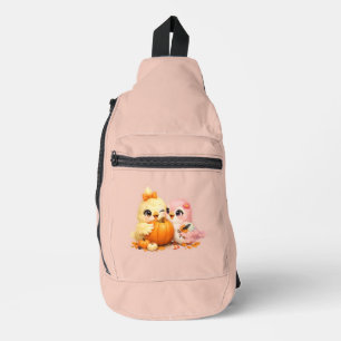 À Bandoulière Sac banane amis oiseaux mignons Halloween