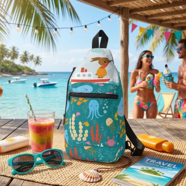 À Bandoulière Sac banane fun seaworld (Créateur téléchargé)