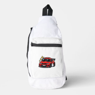 À Bandoulière Sac banane pour amateur de Funny Car | Rouge voitu
