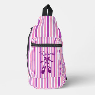 À Bandoulière Sac de danse personnalisé avec nom Purple Ballet