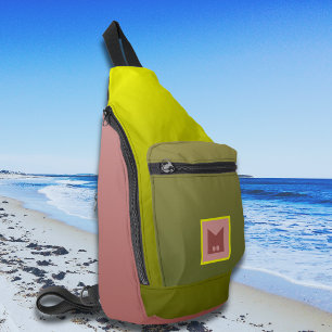 À Bandoulière Sac de voyage carrosserie croix vert jaune randonn