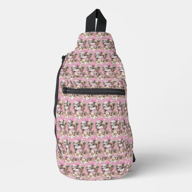 À Bandoulière Sac Élingue pour Chiots (Recto)
