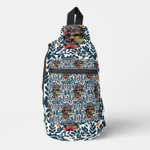 À Bandoulière Sac fourre-tout du crâne botanique
