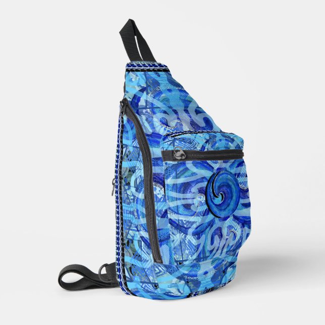 À Bandoulière Sac Slingue Vague Susea Blu Studios (Coin gauche)