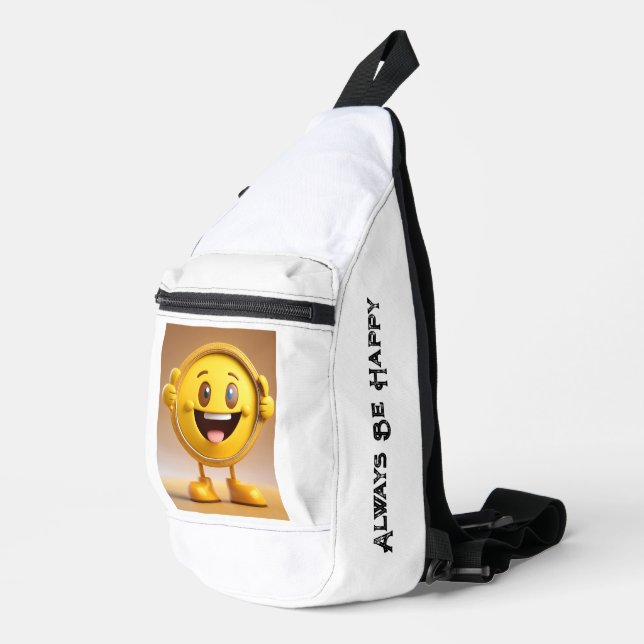 À Bandoulière Sac souriant caractère pièce (Coin droit)