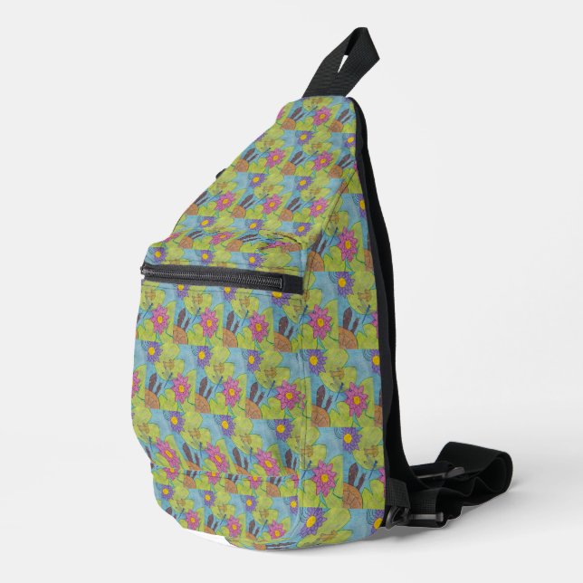 À Bandoulière Scène d'étang - Sac banane (Coin droit)