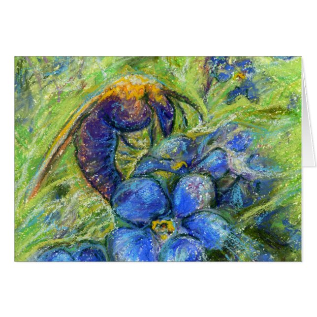 A Bee & Forget-me-not Flowers (Devant horizontal)