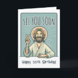 "À bientôt", Green, Funny carte d'anniversaire<br><div class="desc">Carte d'anniversaire drôle et modifiable "À bientôt",  Vert</div>