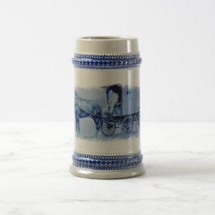À Bière Chope en céramique Wagon de livraison vintage