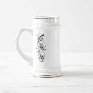 À Bière Étang de carpes koï tranquille - Design de chope d