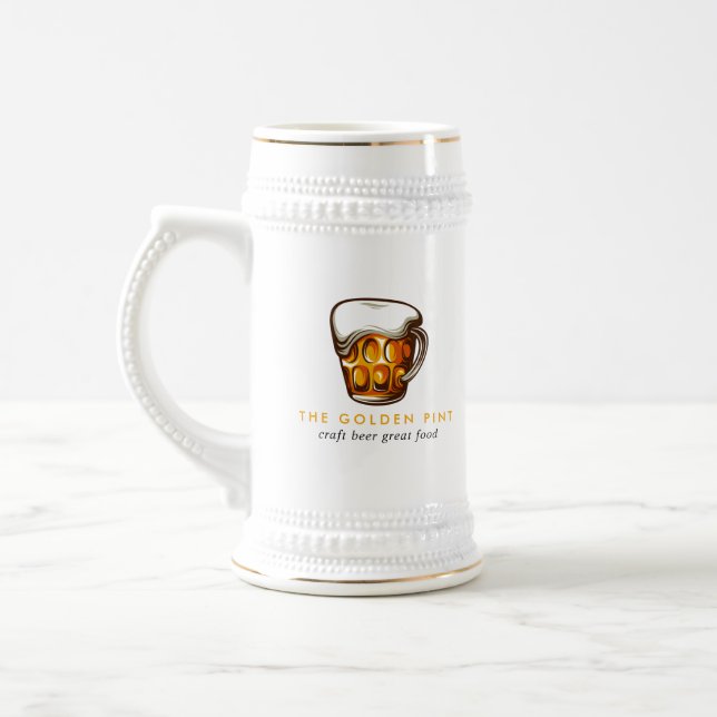 À Bière Logo de chope Brasserie Bar Entreprise Stein (Gauche)