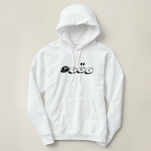 À Capuche Joli pull Noël pour femmes avec écriture Noel (Design devant)