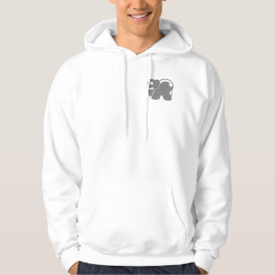 À Capuche Veste grise d'éléphant de logo