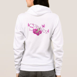 À Capuche Veste rose de représentation de survivant de ruban