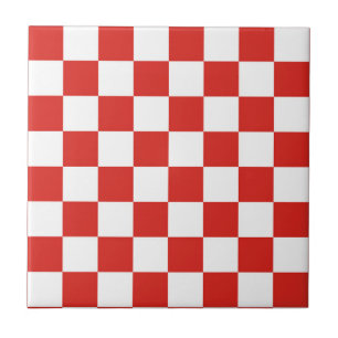 à carreaux rouge blanc