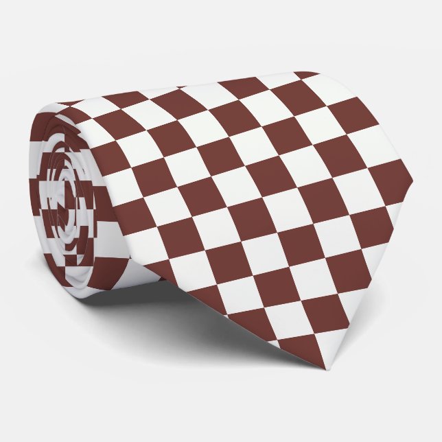 À damiers Cravate minimaliste (Roulé)
