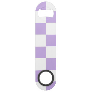 à damiers Lavande et blanc
