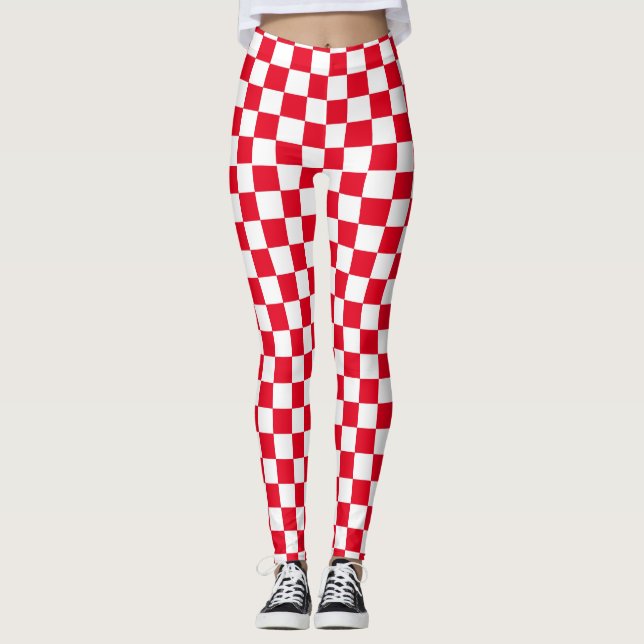 à damiers leggings motifs - Course - Sport-femmes (Devant)