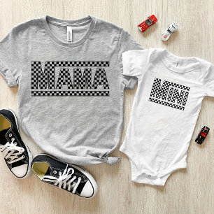 à damiers Mama Tshirt - Correspondance avec votre