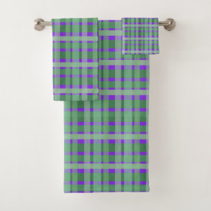 à damiers Plaid Tartan Green Stripes Sur Violet