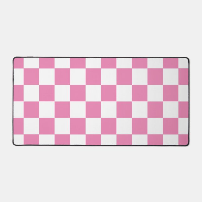 à damiers rose et blanc rétro (Recto)