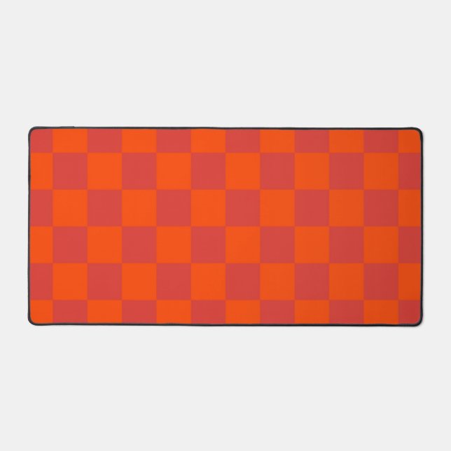 À damiers rouge orange En vichy Motif (Recto)
