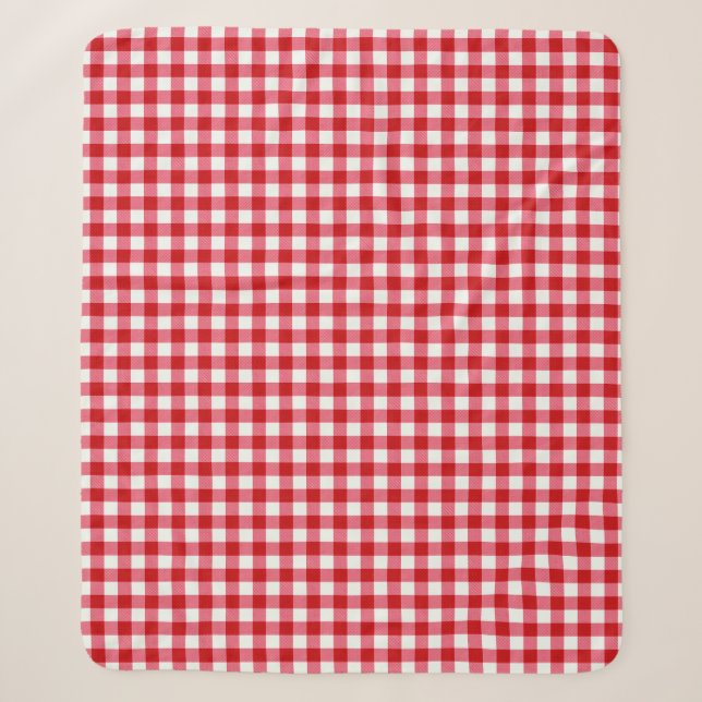 à damiers tartan plaid classique rouge blanc textu (Devant)