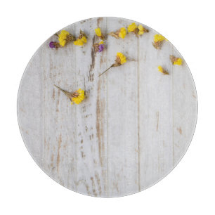 À Découper Fleurs jaunes printanières, décoration en planche