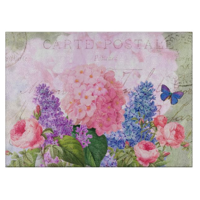 À Découper Fleurs Redoute Planche Décorative en Verre (Devant)